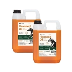 Aceite de linaza Lab-v – 100% aceite de linaza prensado en frío para caballos 2x5000 ml
