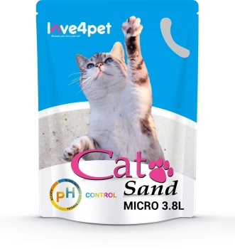 Arena para gatos de silicona micro Cat Sand - Control de pH 3,8 l (cambia de color para detectar signos tempranos de enfermedad)