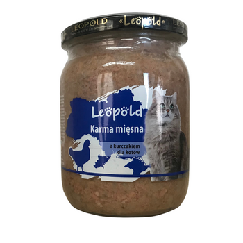Leopold pienso con pollo para gatos 500g (Tarro)