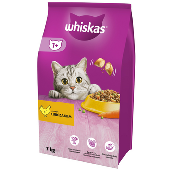 WHISKAS Comida Seca para Gatos 1+ con Pollo 2x7kg