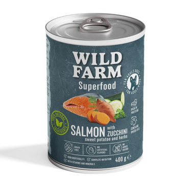 Wild Farm Superfood Salmón 400g pienso para perros sin cereales