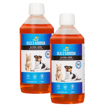 LAB V Aceite de salmón para perros y gatos 2x500ml