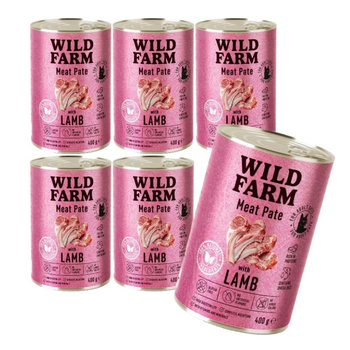 WILD FARM Pate Cordero 6x400g - comida para gatos sin gluten
