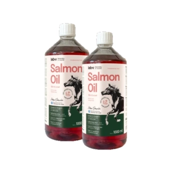 Aceite de salmón Lab-v – 100% aceite de salmón del Atlántico para caballos 2x1000 ml
