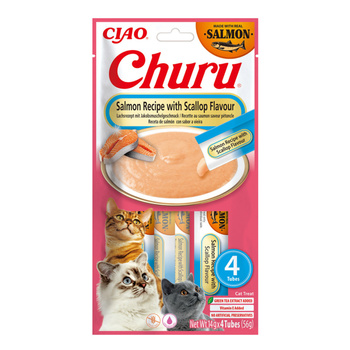 INABA CAT CHURU Salmón con Vieira 4x14g