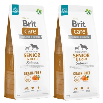 BRIT CARE Perro Grain-free Senior & Light Salmón 2x12kg