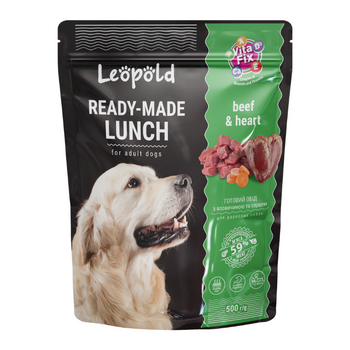 LEOPOLD cena preparada con carne y corazón 500g