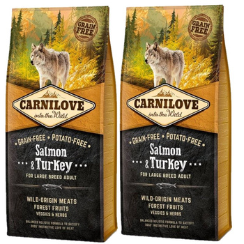 Carnilove Salmón y Pavo para razas grandes Adulto 2x12kg