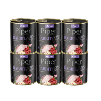 DOLINA NOTECI Piper para perros con conejo y manzana 6x800g