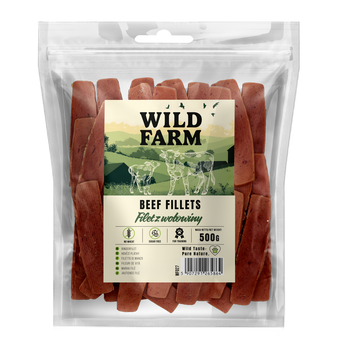 WILD FARM filete de ternera 500g golosinas para perros