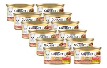 Purina Gourmet Gold Salmón con Pollo en Salsa 12x85g