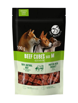 PetRepublic cubitos de ternera para perros 100g M