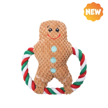 UNIQ PETS JUGUETE DE PELUCHE PARA PERROS SQUEAKIES juguete para tirar con forma de muñeco de nieve con chirriador 20×20 cm