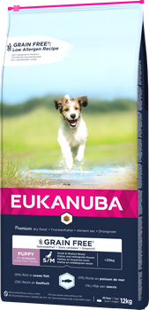 EUKANUBA Puppy&amp;Junior Small/Medium Grain Free 12 kg