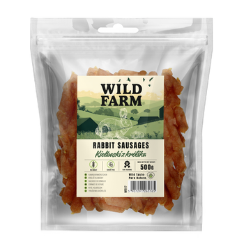 WILD FARM salchichas de conejo 500g golosinas para perros