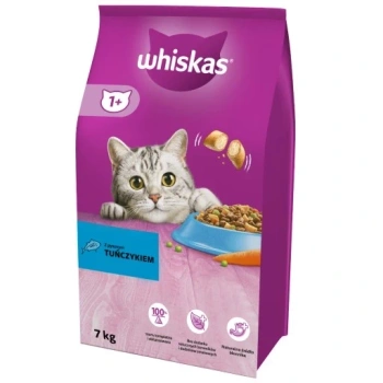 WHISKAS Adult 2x7 kg - alimento seco para gatos adultos, con delicioso atún