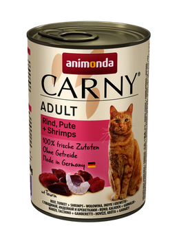 Animonda Cat Carny Adulto Ternera, Pavo y Gambas 12x400g