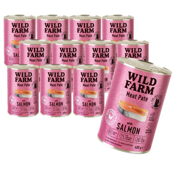 WILD FARM Pate Salmon 12x400g - comida para gatos sin gluten