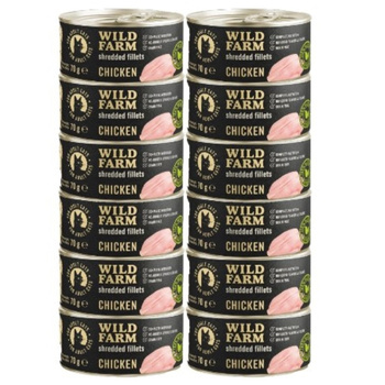WILD FARM Filetes Pollo 12x70g - comida húmeda para gatos sin cereales en caldo