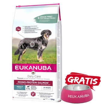 Eukanuba Daily Care Adulto Monoproteico Salmón 12kg + ¡Cuenco GRATIS!