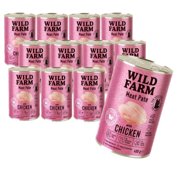 WILD FARM Pate Pollo 12x400g - comida para gatos sin gluten