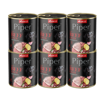 DOLINA NOTECI Piper para perros con hígado de buey y patatas 6x800g