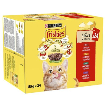 PURINA Friskies Carne para gatos en salsa MIX sabores 24x85g