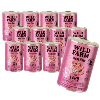 WILD FARM Pate Cordero 12x400g - comida para gatos sin gluten
