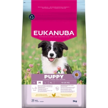 EUKANUBA Crecimiento Cachorro Raza Mediana Pollo 3 kg