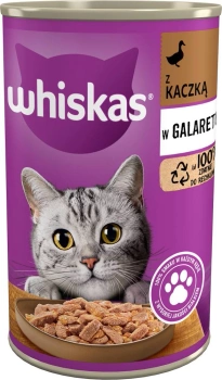 WHISKAS Comida húmeda para gatos 1+ con gelatina de pato 400g