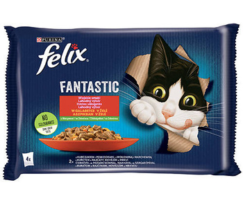 Felix Fantastic Gelatina de Pollo y Ternera 4x85g