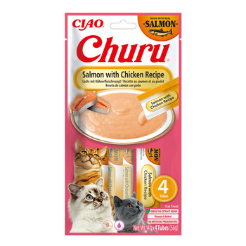 INABA CAT CHURU Salmón con Pollo 4x14g