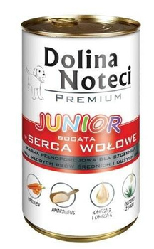 Dolina Noteci Premium Junior Rico en Corazones de Vacuno 400g