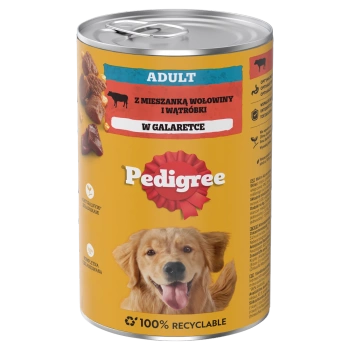 Pedigree Adult Comida húmeda para perros con gelatina de ternera 1200g