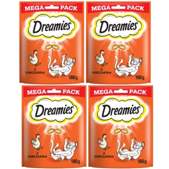 DREAMIES Snack de Pollo para Gatos 4x180g