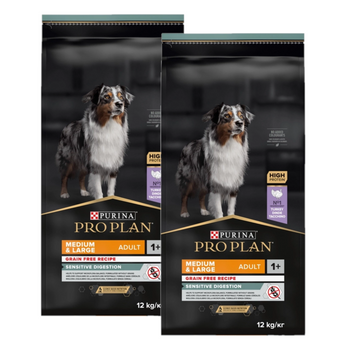 Purina Pro Plan Adultos Medianos y Grandes Digestión OptiDigest 2x12kg