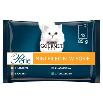 GOURMET Perle alimento para gatos adultos Mini Filetes en salsa 4x85g