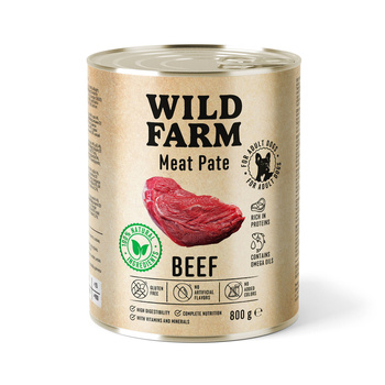 WILD FARM Pate Beef 800g pienso para perros sin gluten