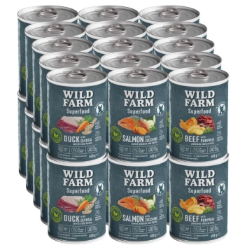 WILD FARM Superfood Mix of Flavors 30x400g alimento para perros sin cereales