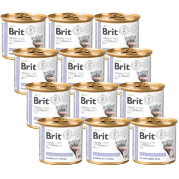 Brit Grain Free Veterinary Diet Gato Gastrointestinal Salmón y Guisantes 12x200g