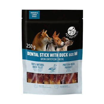 PetRepublic masticable dental con pato para perros 250g M