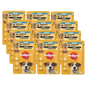 Pedigree Comida Húmeda para Perros Adultos con Pollo y Verduras en Salsa 12x100g