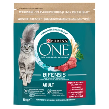Purina One Cat Alimento Adulto con Carne de Buey para Gatos 800g