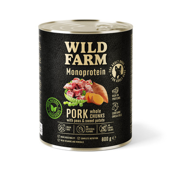 WILD FARM Monoprotein Pork 800g comida hipoalergénica para perros