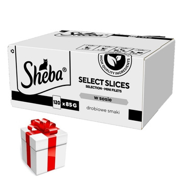 SHEBA Selection Select Slices Sabores de Aves bolsitas 120x85 g + SORPRESA PARA EL GATO