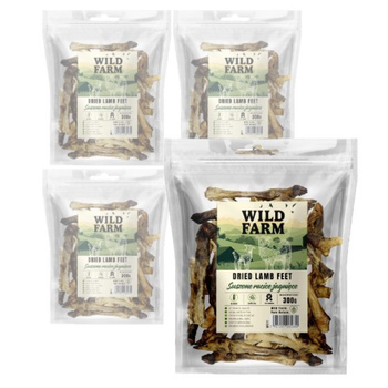 WILD FARM Pezuñas de cordero secas 4x300g golosinas para perros