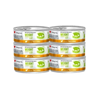 Disugual Karma húmeda para gatos Veterinaria WEIGHT Pavo (adulto) 6x85 g