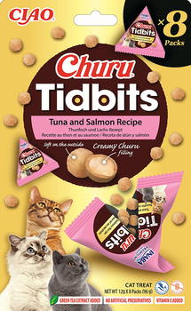 INABA Cat Churu Tidbits - atún y salmón 8x12g