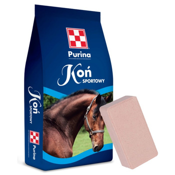 Purina Sport Horse 25kg & Kerbl Delizia Rock Salt Lick para caballos, caja de 4 x 2 kg
