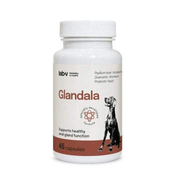 Lab-v Glandala - Apoyo para el buen funcionamiento de las glándulas perianales y el tracto digestivo para perros 45 cápsulas